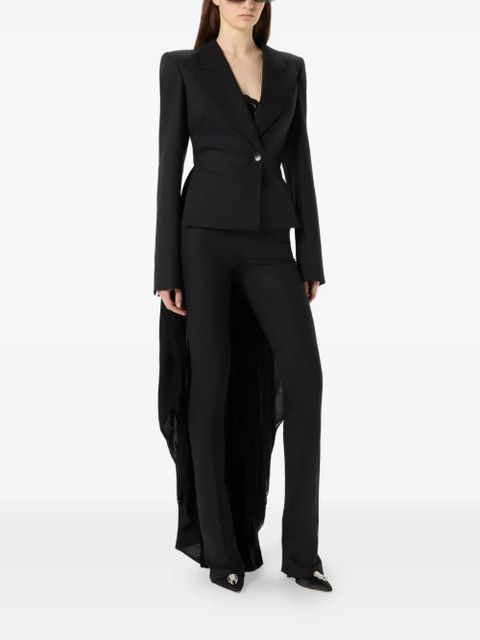 Blumarine single-breasted asymmetric-hem blazer - Black