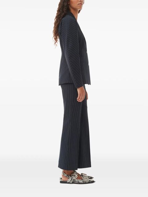GANNI striped trousers - Blue
