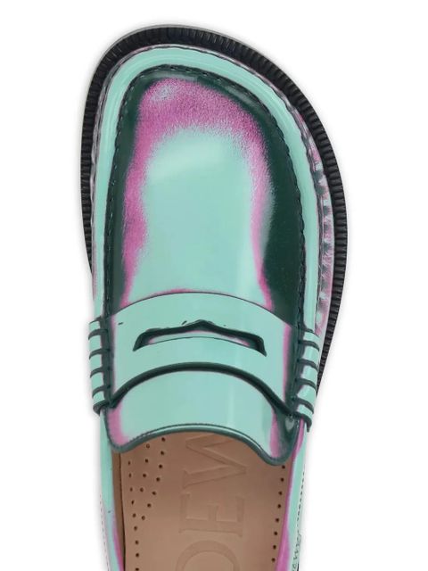 LOEWE penny-leather loafers - Blue
