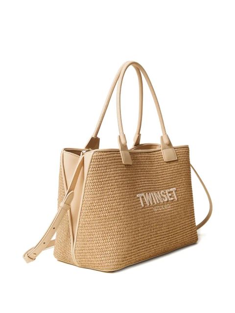 TWINSET woven tote bag - Neutrals - zdjęcie produktu nr 2