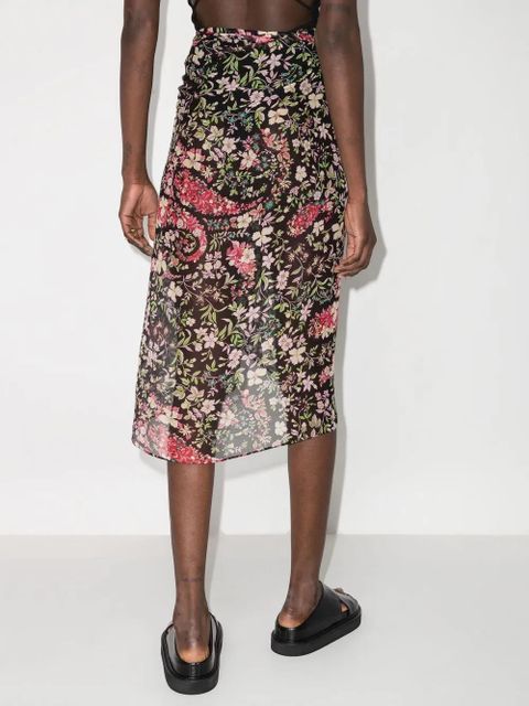 ETRO floral-print silk cover-up - Neutrals