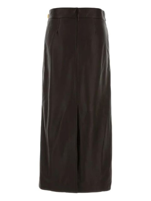 Ferragamo leather maxi skirt - Brown