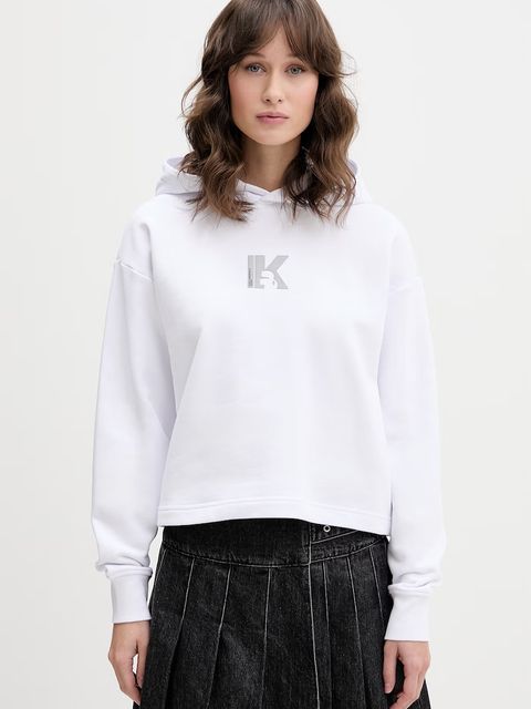 Karl Lagerfeld Jeans bluza z kapturem damska bawełniana - zdjęcie produktu nr 2