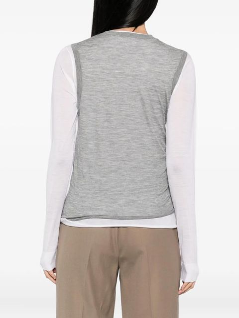 LOEWE draped cashmere top - Grey - zdjęcie produktu nr 2
