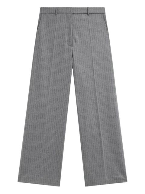 The Frankie Shop striped-pattern pleat trousers - Grey