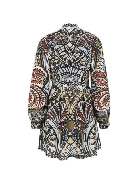 FARM Rio high-neck floral-print dress - White - zdjęcie produktu nr 2