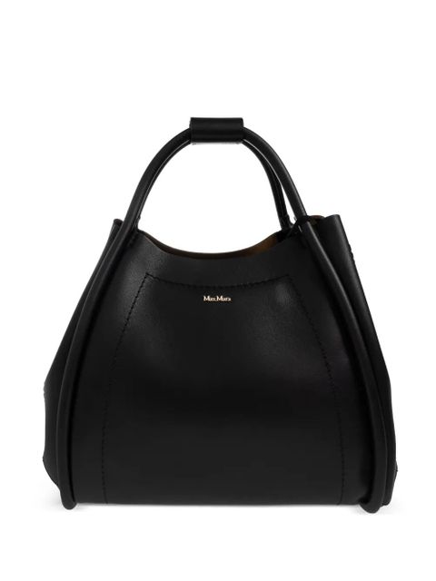 Max Mara logo-plaque leather tote bag - Black - zdjęcie produktu nr 1