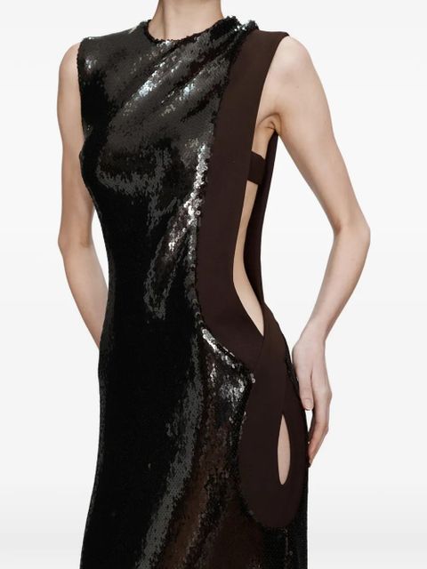 Christopher Esber Opaline sequin cutaway dress - Black - zdjęcie produktu nr 1