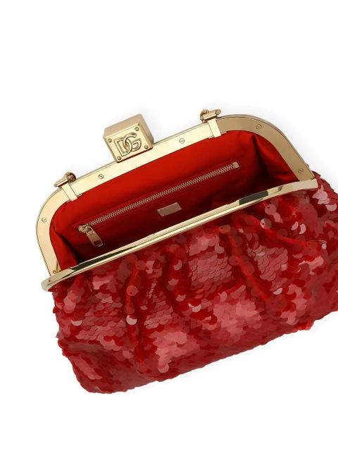 Dolce & Gabbana Maria sequin-embellished clutch bag - Red