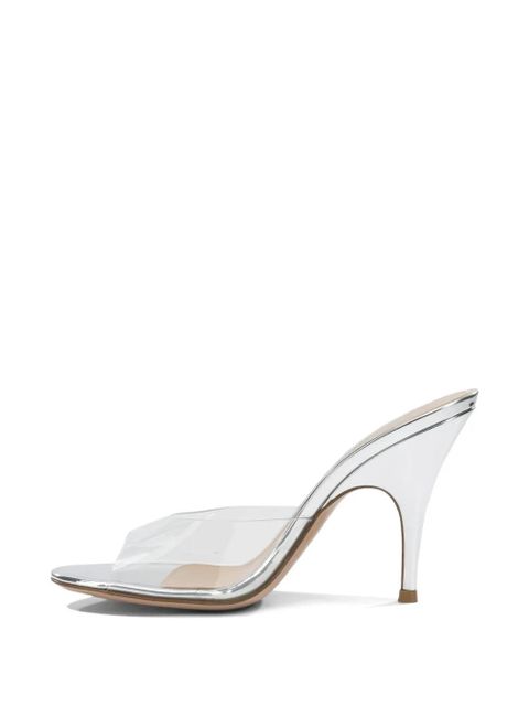 Gianvito Rossi Sofia transparent metallic-finish pumps - White