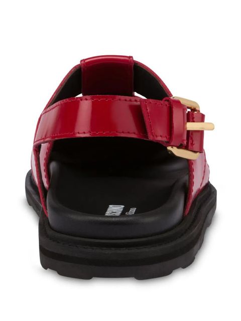 Moschino caged sandals - Red