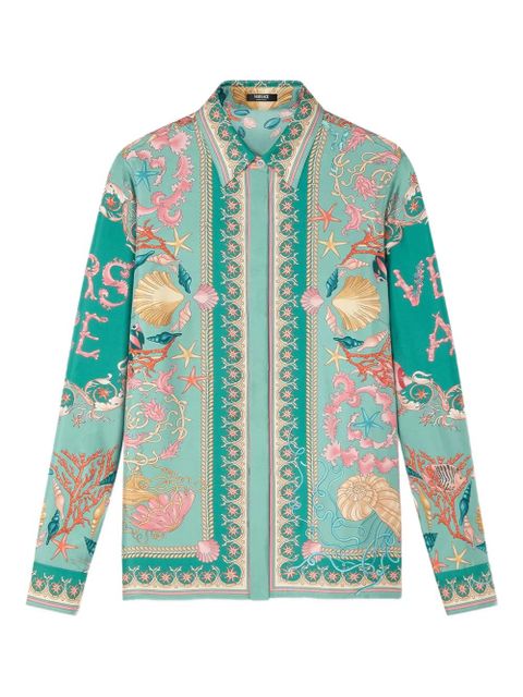 Versace Underwater Barocco button-up shirt - Green - zdjęcie produktu nr 1