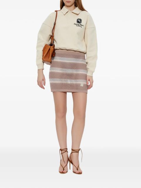 AMIRI Crochet striped mini skirt - Neutrals - zdjęcie produktu nr 2