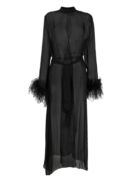 Oséree Plumage sheer robe - Black - zdjęcie produktu nr 1