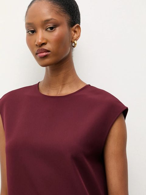 Answear.LAB sukienka kolor bordowy mini prosta - zdjęcie produktu nr 2