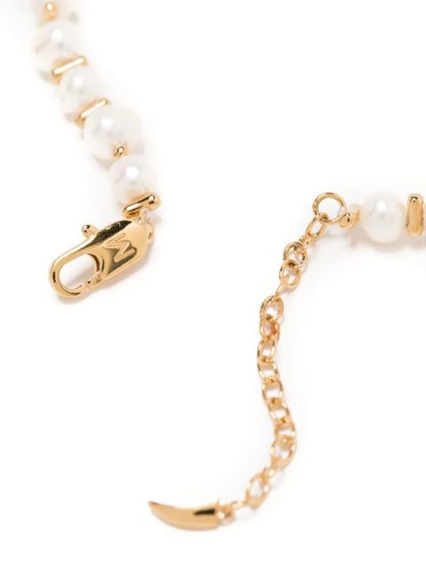 Missoma mixed pearl statement beaded necklace - White