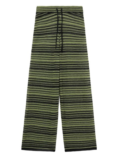 GANNI striped-pattern trousers - Black - zdjęcie produktu nr 1
