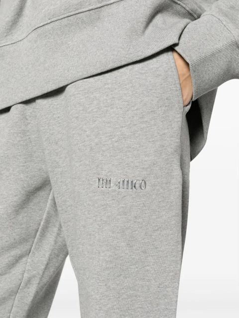 The Attico Penny logo-appliqué cotton track pants - Grey