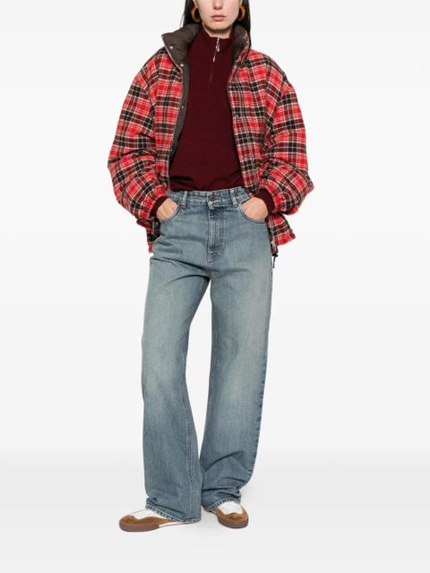 Miu Miu plaid zip jacket - Red