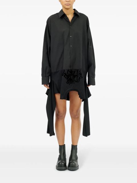MM6 Maison Margiela cotton poplin shirt dress - Black