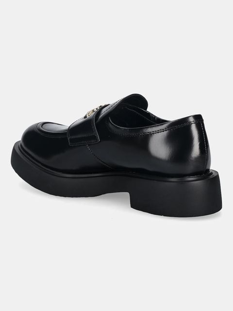 Love Moschino mokasyny skórzane damskie kolor czarny na platformie JA10404G0NJD0000