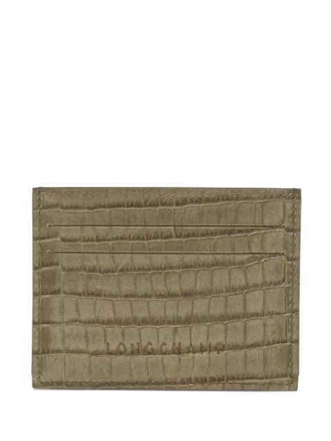 Longchamp crocodile-effect leather wallet - Green - zdjęcie produktu nr 1