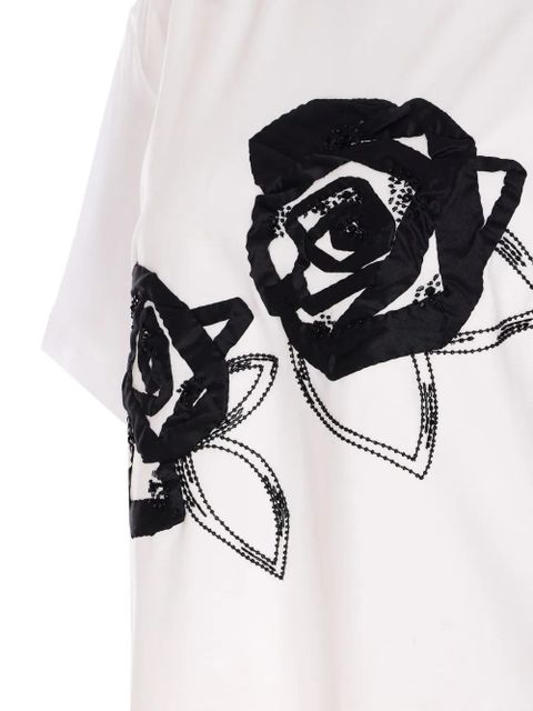 Max Mara floral-print T-Shirt - White