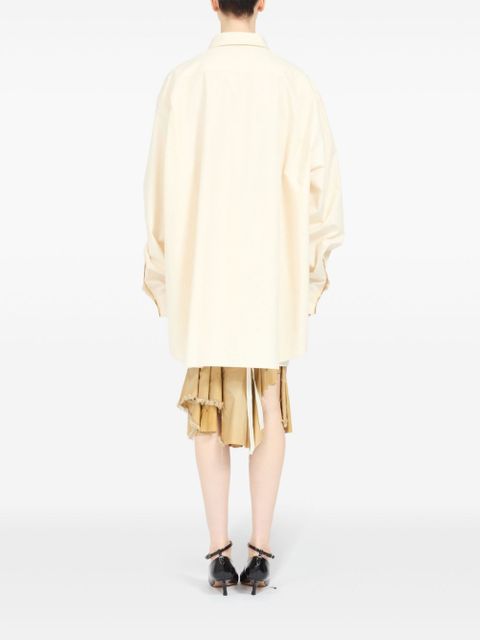 Maison Margiela oversized cotton shirt - Neutrals