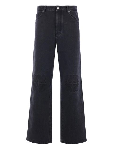 LOEWE Anagram embroidered jeans - Black - zdjęcie produktu nr 1