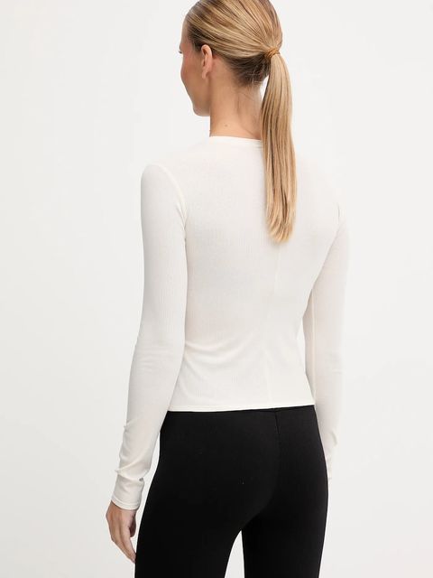 New Balance longsleeve treningowy damski kolor beżowy WT53133PEF