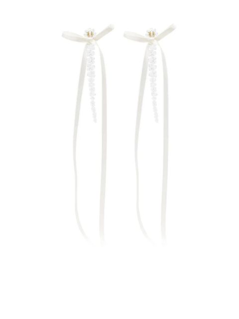 Simone Rocha bead-emellished drop earrings - White - zdjęcie produktu nr 1