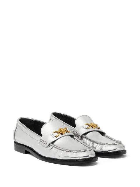 Versace Medusa metallic leather loafers - Silver - zdjęcie produktu nr 2