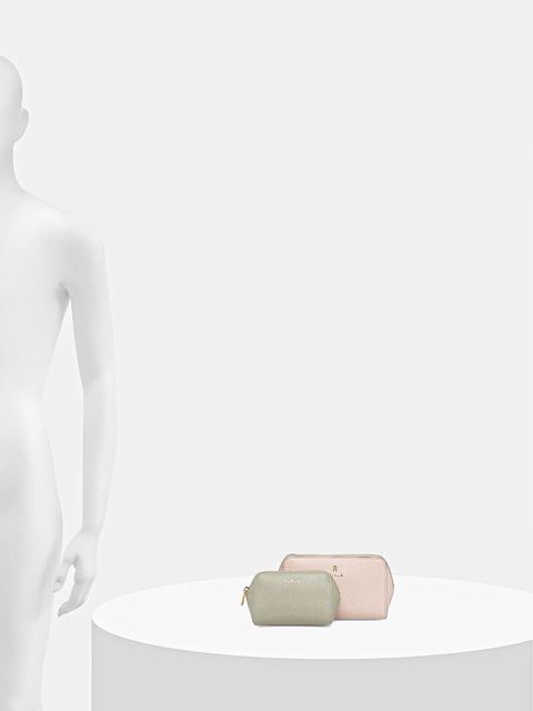 Furla kosmetyczka skórzana 2-pack kolor różowy WE00453.ARE000.4050S