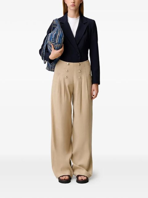Claudie Pierlot button-embellished pleated trousers - Neutrals - zdjęcie produktu nr 2