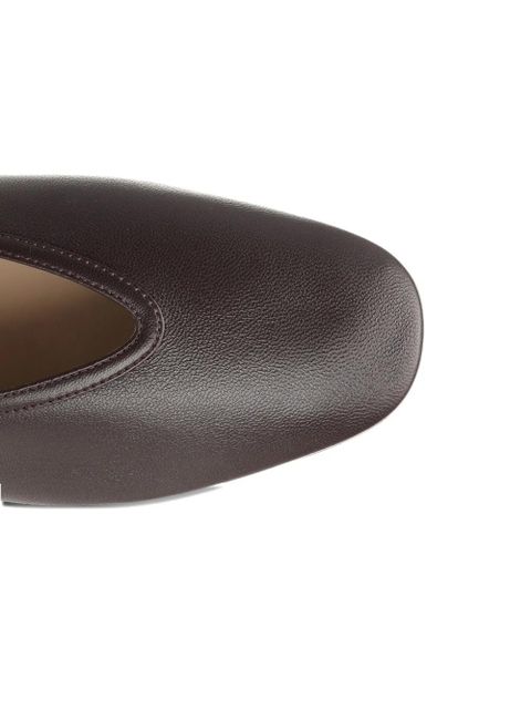 Le Monde Beryl leather ballet flats - Brown