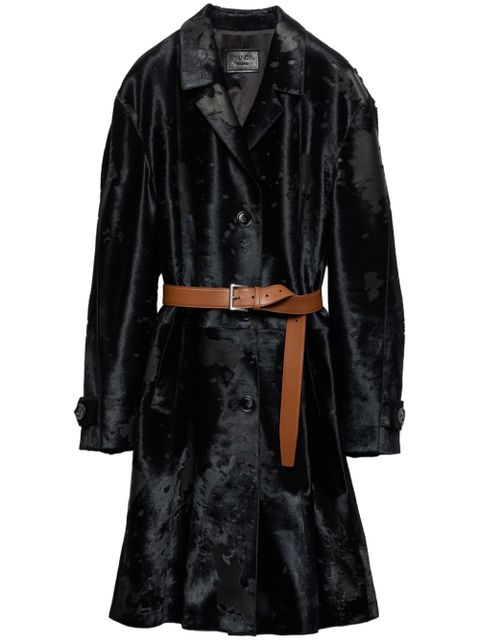 Prada leather coat - Black - zdjęcie produktu nr 1