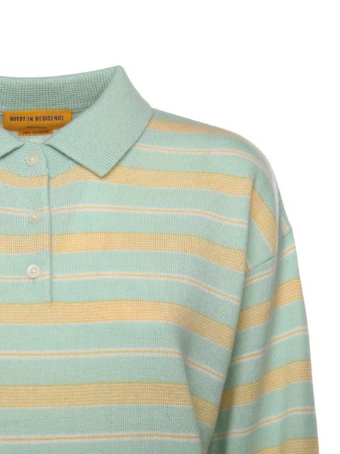 Guest In Residence striped polo top - Green
