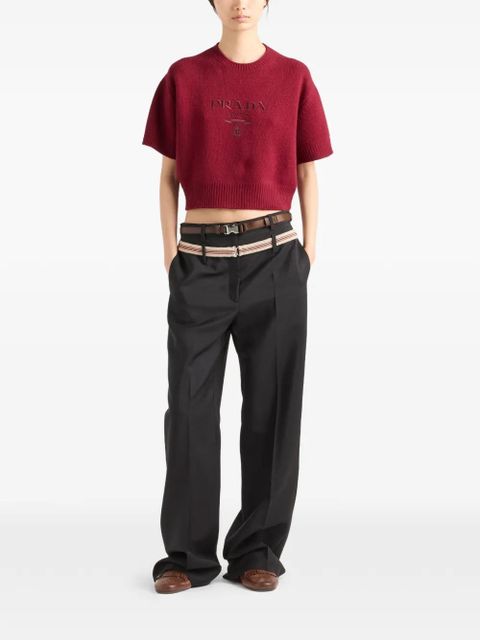 Prada wool and cashmere crew-neck sweater - Red - zdjęcie produktu nr 2