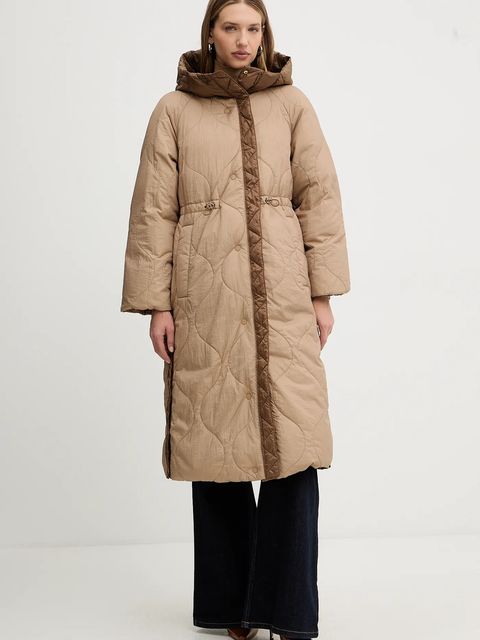 Weekend Max Mara kurtka puchowa dwustronna NOVAK kolor brązowy zimowa 2525496082600