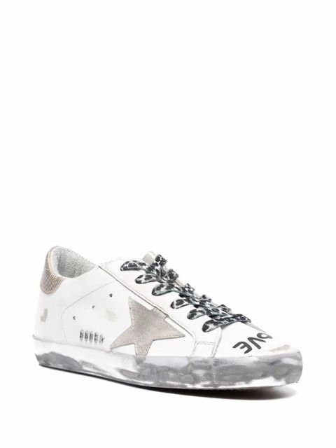 Golden Goose Super-Star Love print sneakers - White - zdjęcie produktu nr 2