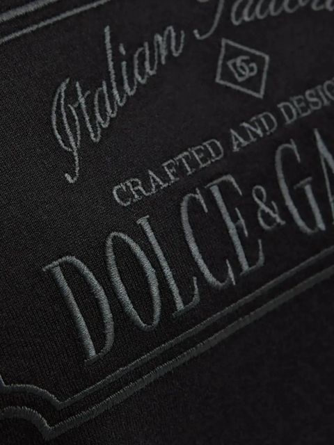Dolce & Gabbana logo-embroidery T-shirt - Black