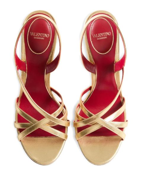 Valentino Garavani 105mm Fetishique cross-strap sandals - Gold - zdjęcie produktu nr 2