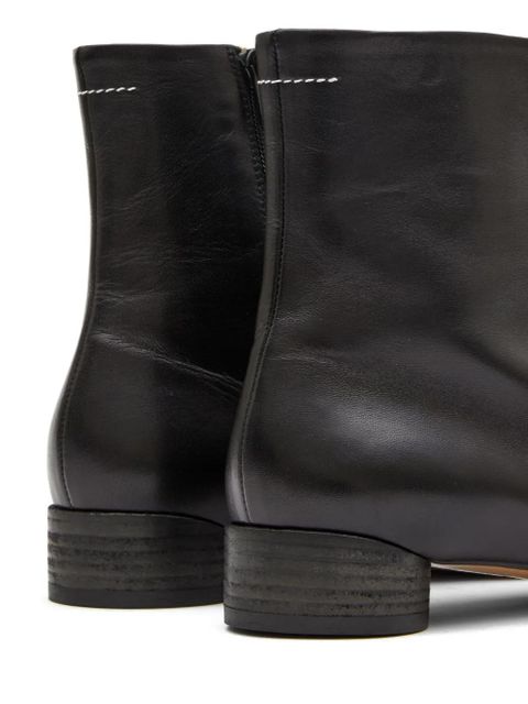 MM6 Maison Margiela Anatomic 35mm leather ankle boots - Black