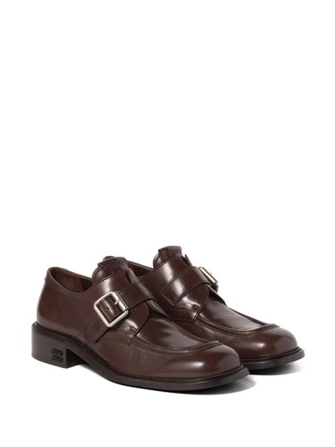 Miu Miu leather brogue shoes - Brown - zdjęcie produktu nr 2