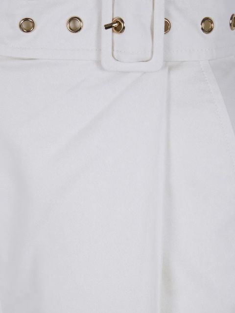 TWINSET belted wide-leg trousers - White