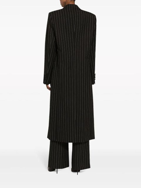 Dolce & Gabbana pinstriped double-breasted coat - Black