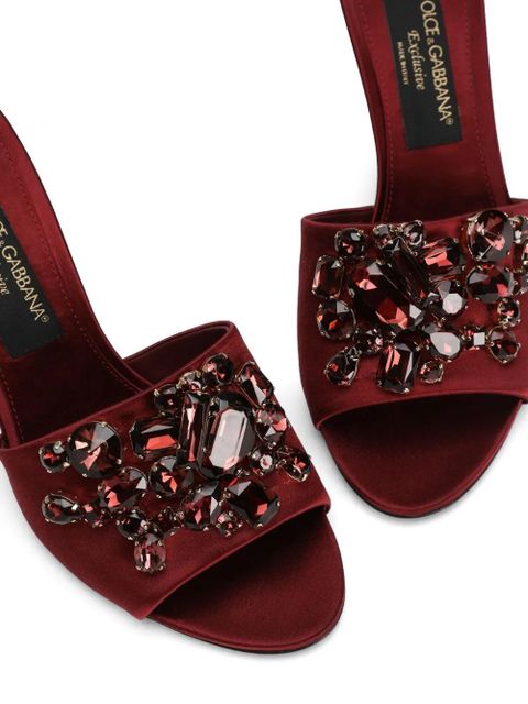 Dolce & Gabbana 60mm crystal-embellished sandals - Red