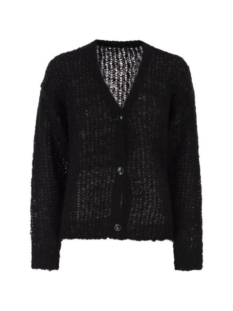 Weekend Max Mara textured V-neck cardigan - Black - zdjęcie produktu nr 1