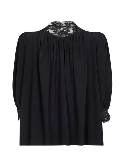 Chloé lace V-neck shirt - Black - zdjęcie produktu nr 2