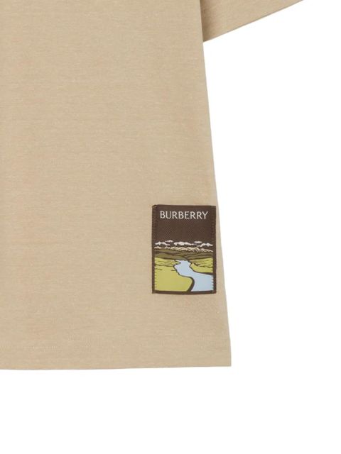 Burberry landscape label crew neck T-shirt - Neutrals - zdjęcie produktu nr 2